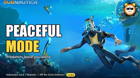 Cover art for an Off the Clock Subnautica mod